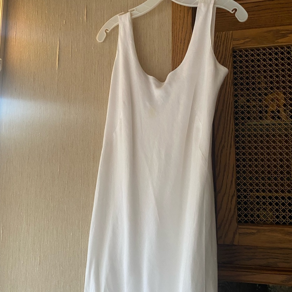 Banana Republic, Vintage Women’s Elegant White Maxi Dress, Linen, Size 10 - Picture 2 of 8